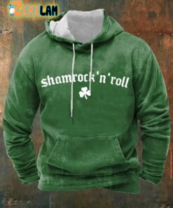 Men’s Shamrock ‘n’ roll On St Patrick’s Day Hoodie