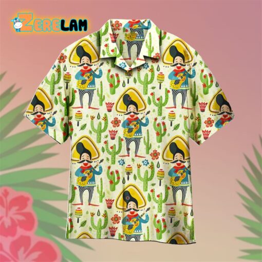 Mexican Happy Man In Cinco De Mayo Latin Party Hawaiian Shirt