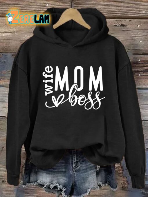 Mom Wife Boss Hoodie