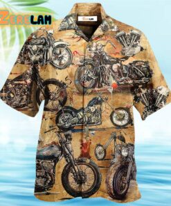 Motorcycle Vintage Style Ride And Live Today Hawaiian Shirt