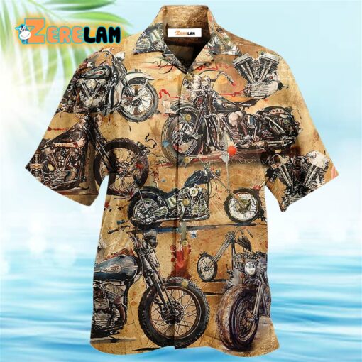 Motorcycle Vintage Style Ride And Live Today Hawaiian Shirt