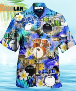 Music Is Better With Drums And Plumerias Hawaiian Shirt