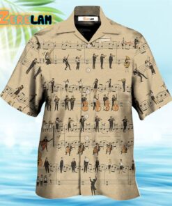 Music Note Retro Music Lover Hawaiian Shirt