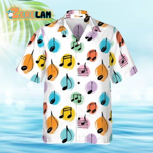 Music Note Seamless Pattern Hawaiian Shirt