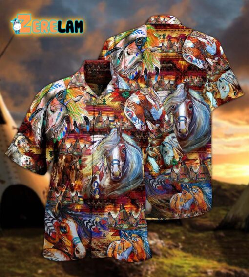 Native Horse Amazing My Soul Cool Hawaiian Shirt