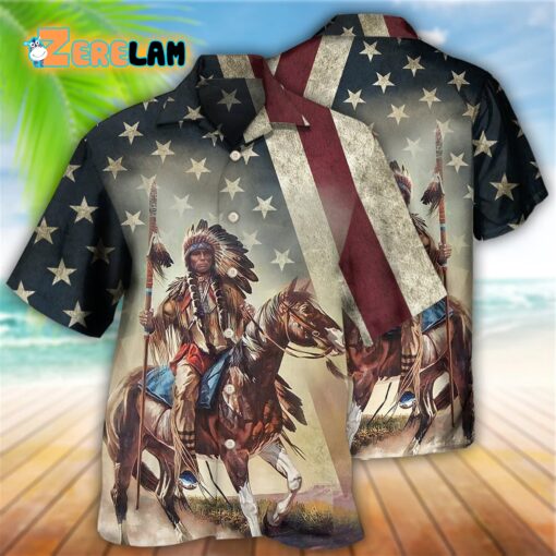 Native Horses Protect Place America Hawaiian Shirt