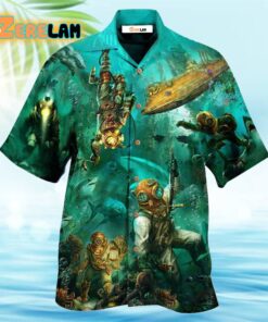 Ocean Into The Sea I Go And Dive Hawaiian Shirt