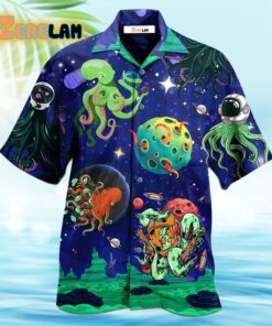 Octopus Astronaut Style Hawaiian Shirt
