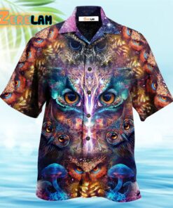 Owl Awesome Eyes Mysterious Hawaiian Shirt