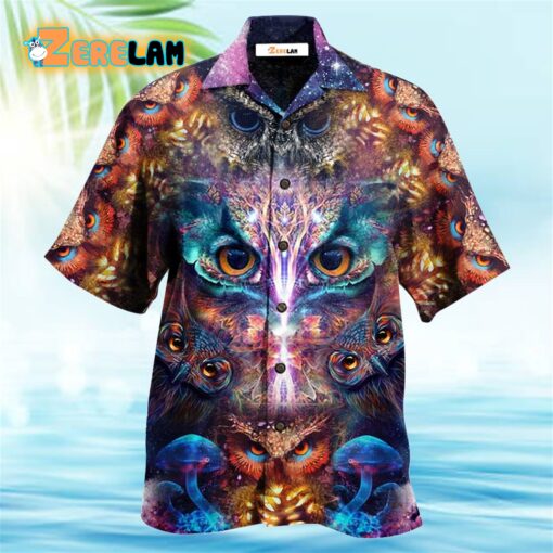 Owl Awesome Eyes Mysterious Hawaiian Shirt