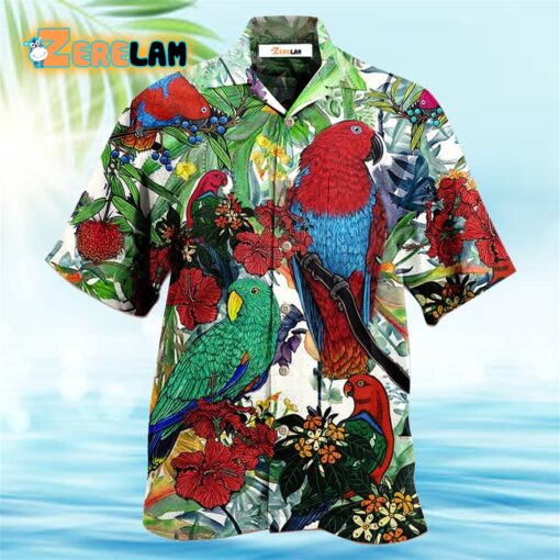 Parrot Red And Green Style Hawaiian Shirt