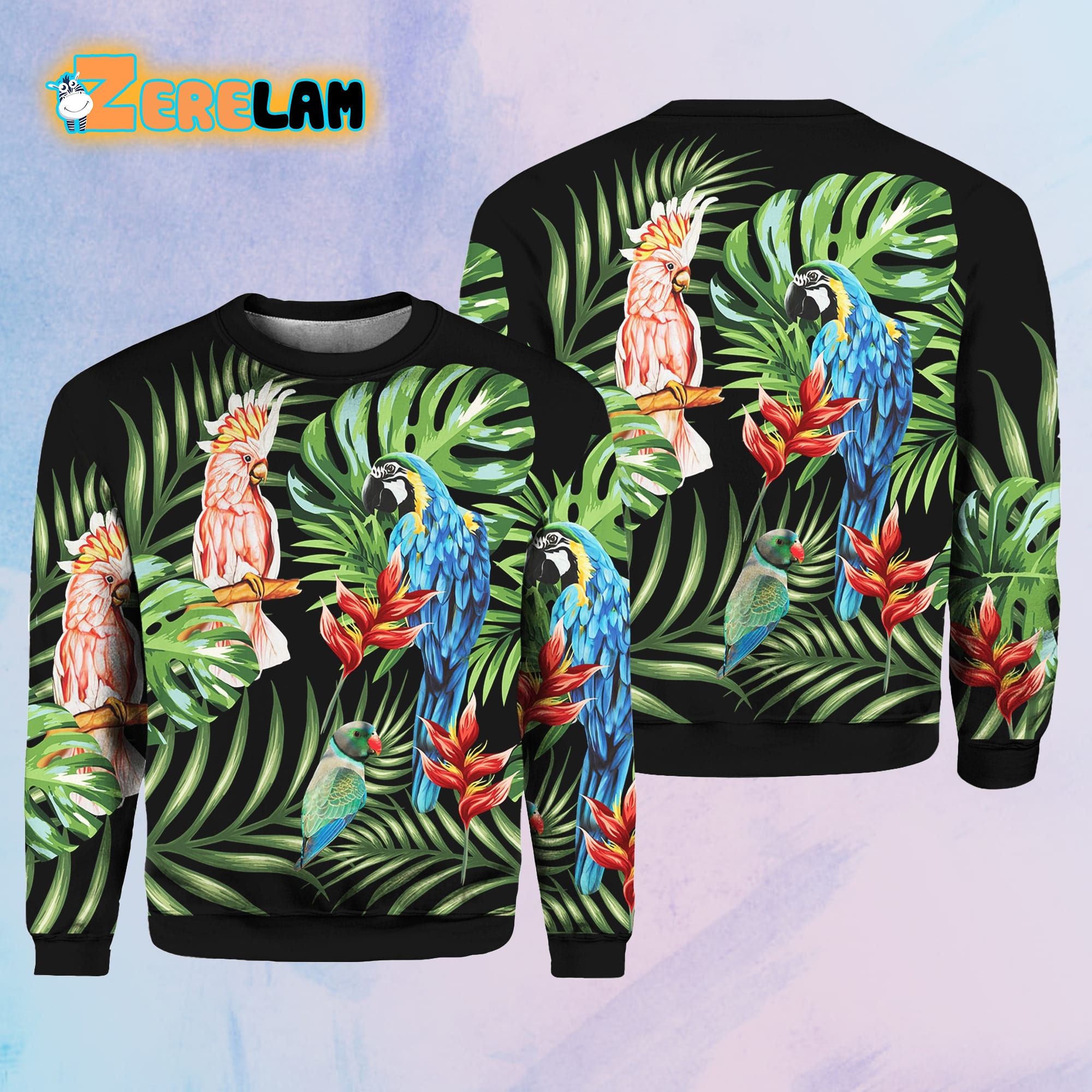 Parrot Tropical Christmas Ugly Sweater
