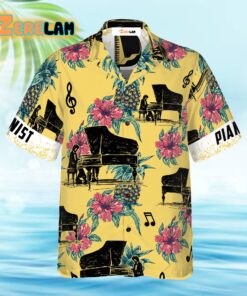 Pianist Pineapple Seamless Pattern Hawaiian Shirt