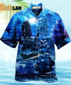 Pirate Ship Under The Romantic Moonlight Fantastic Hawaiian Shirt