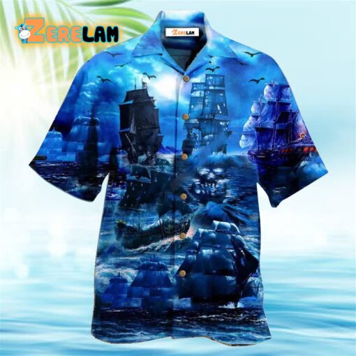 Pirate Ship Under The Romantic Moonlight Fantastic Hawaiian Shirt