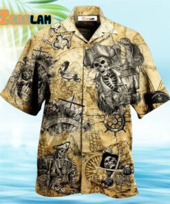 Pirate Skull Save A Ship Ride A Pirate Hawaiian Shirt