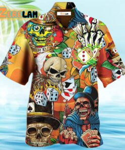 Skull Poker Life Style Hawaiian Shirt