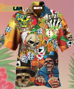 Poker Skull Life Style Hawaiian Shirt