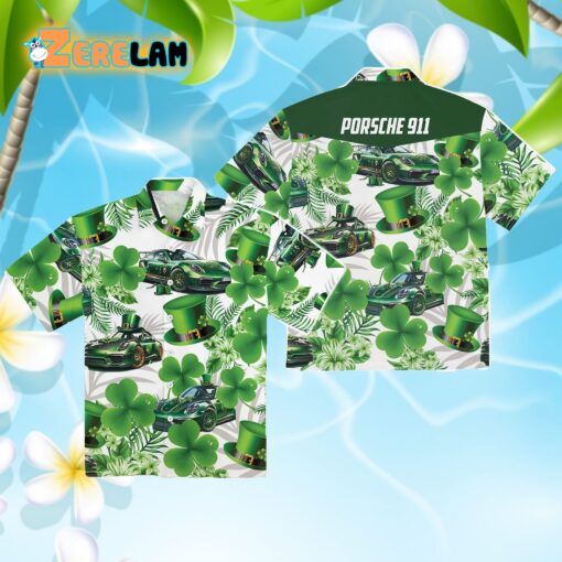 Porsche 911 St Patrick’s Day Hawaiian Shirt