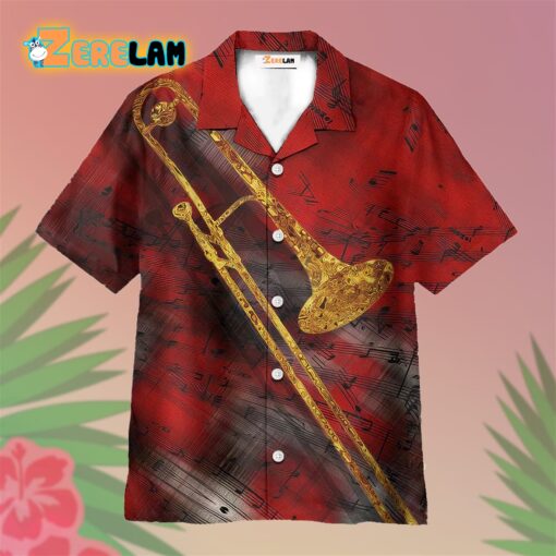 Jazz Trombone Art Hawaiian Shirt