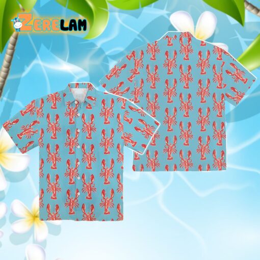 Red Lobster Short Sleeve Hawaiian Shirt