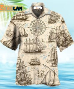 Sailing Vintage Pirate Map Hawaiian Shirt