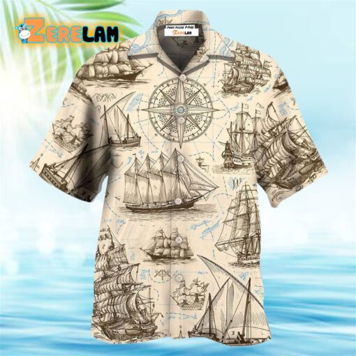 Sailing Vintage Pirate Map Hawaiian Shirt