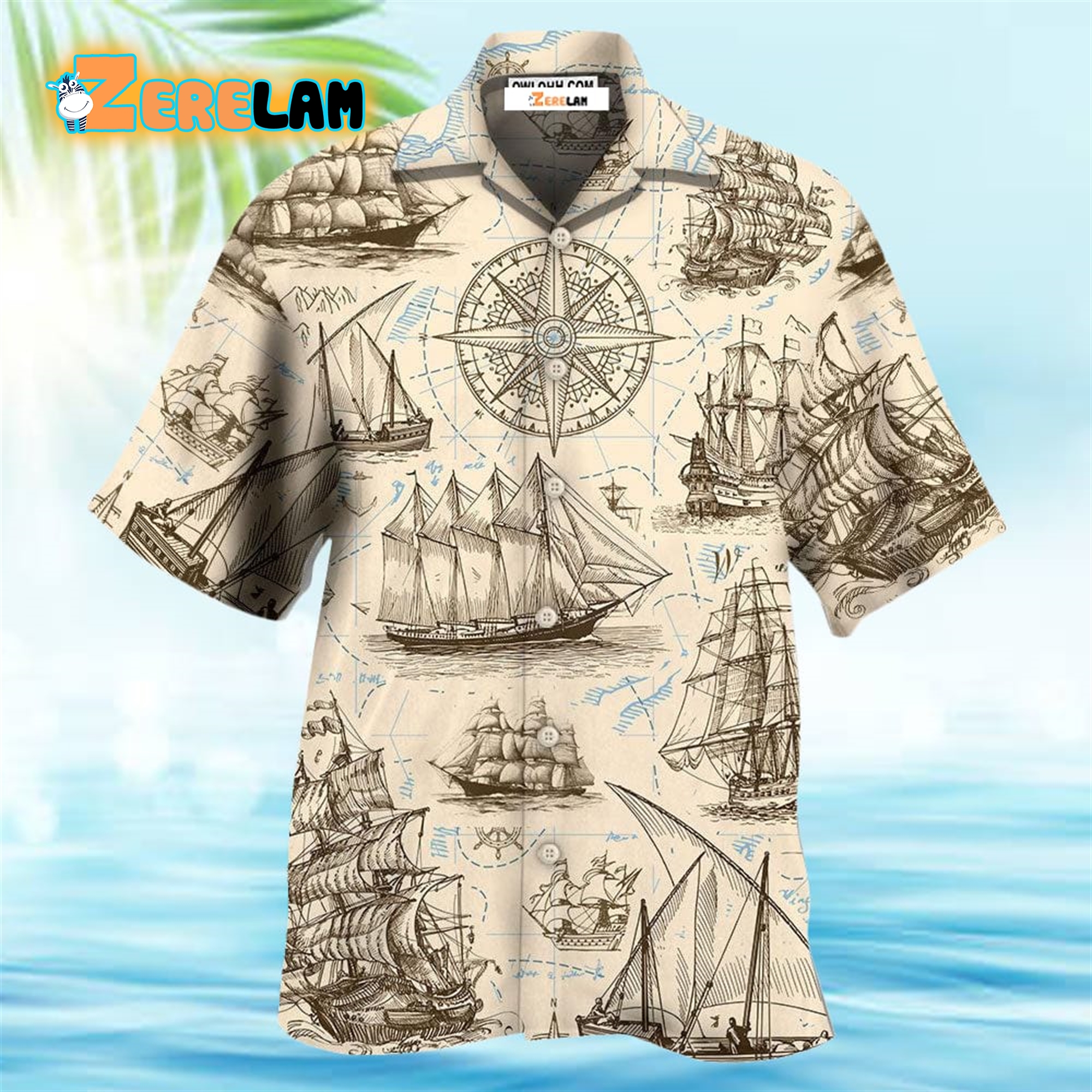 Sailing Vintage Pirate Map Hawaiian Shirt - Zerelam