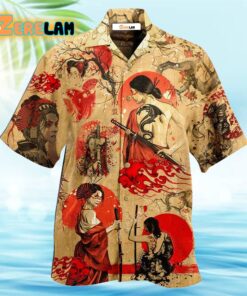 Samurai Girl Strong Hawaiian Shirt