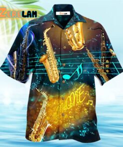 Saxophone Music All Night Hawaiian Shirt