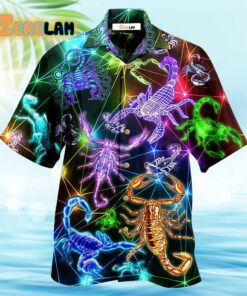 Scorpion Colorful Neon Style Hawaiian Shirt