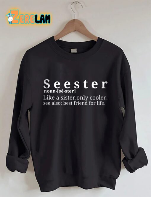 Seester Like A Sister Only Cooler Sweatshirt