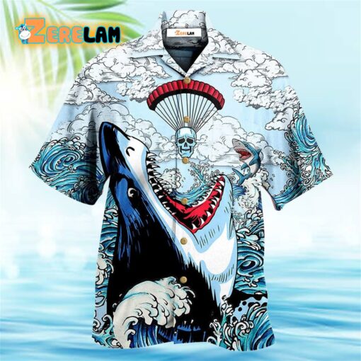 Shark Love Skull Style Hawaiian Shirt