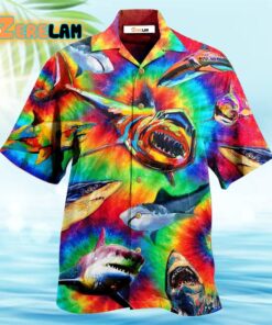 Shark Rainbow Style Hawaiian Shirt