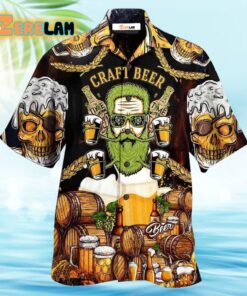 Skull Craft Beer Hawaiian Shirt