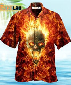 Skull Hot As Hell Psycho As Well Hawaiian Shirt