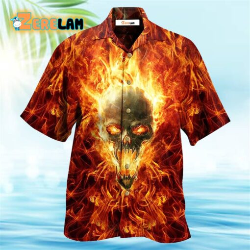 Skull Hot As Hell Psycho As Well Hawaiian Shirt
