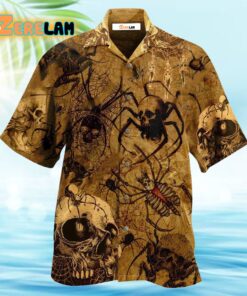 Skull I’m Only Here For The Spiders Hawaiian Shirt