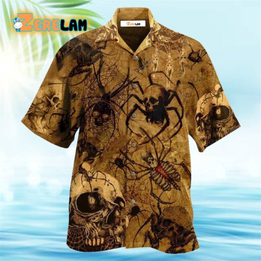 Skull I’m Only Here For The Spiders Hawaiian Shirt