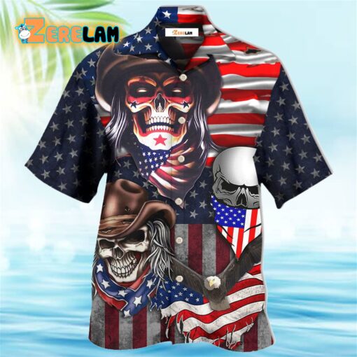 Skull Independence Day Cowboy Skull US Hawaiian Shirt