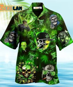 Skull Let’s Get High Hawaiian Shirt