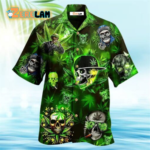 Skull Let’s Get High Hawaiian Shirt