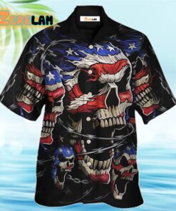 Skull Love America Forever Hawaiian Shirt