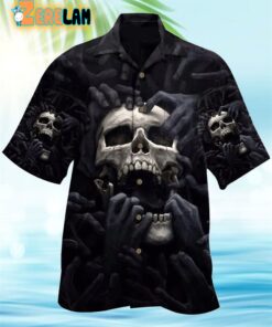 Skull Love Darkness Black Hawaiian Shirt