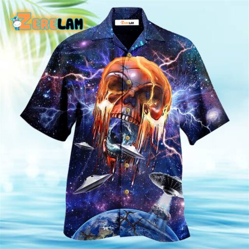 Skull Love Galaxy Hawaiian Shirt