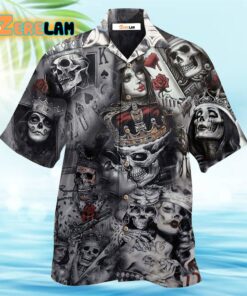 Skull Love Is Blind Poker Hawaiian Shirt