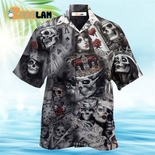 Skull Love Is Blind Poker Hawaiian Shirt