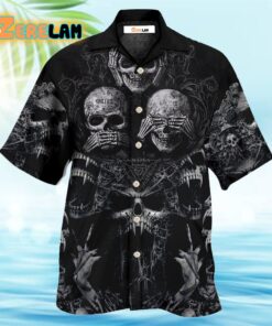 Skull Scary Darkness Art Hawaiian Shirt