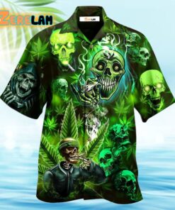 Skull So High Cannabis Hawaiian Shirt