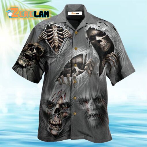 Skull What Scares You Excites Me Hawaiian Shirt